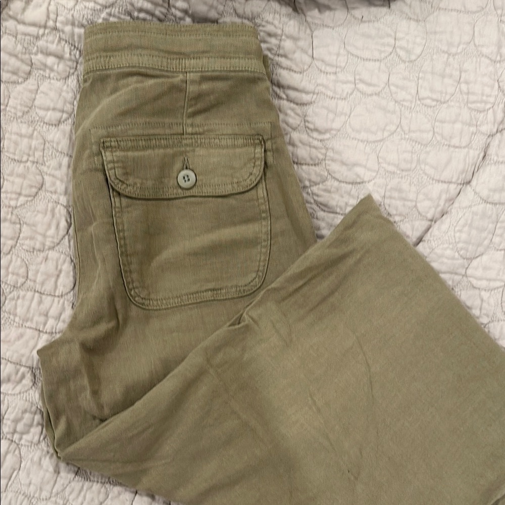 Olive Green Casual Pants